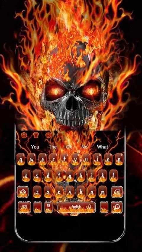 Horror Fire Skull Keyboard स्क्रीनशॉट 3