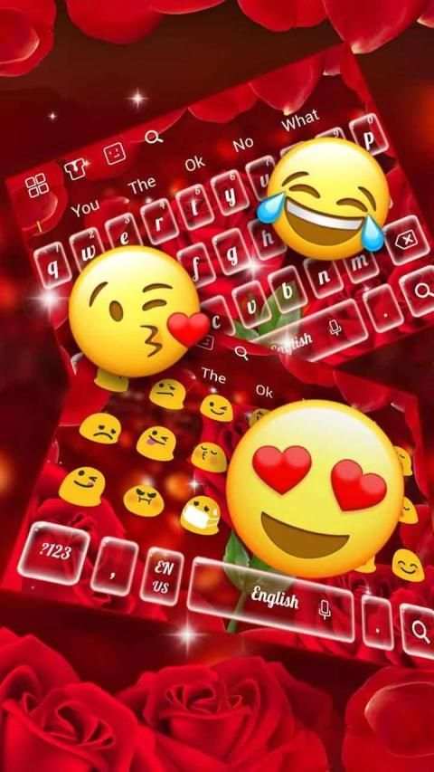Love Rose Live Keyboard Theme स्क्रीनशॉट 1