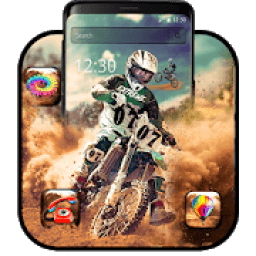 Motocross dirt bike theme icon