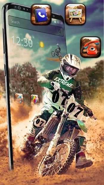 Motocross dirt bike theme screenshot 2