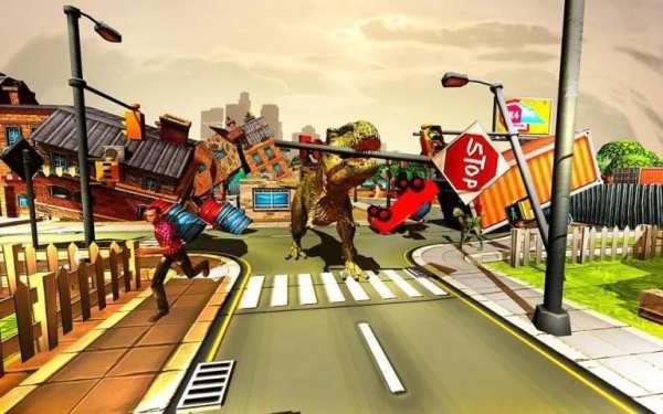 Angry Dinosaur City Rampage screenshot 2