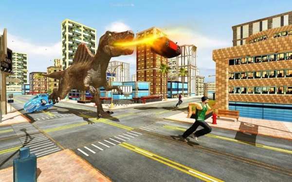Angry Dinosaur City Rampage screenshot 1