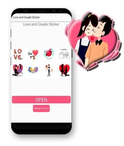 Love And Couple Stickers - WAStickerApps स्क्रीनशॉट 1