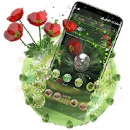 Green Flower Launcher Theme