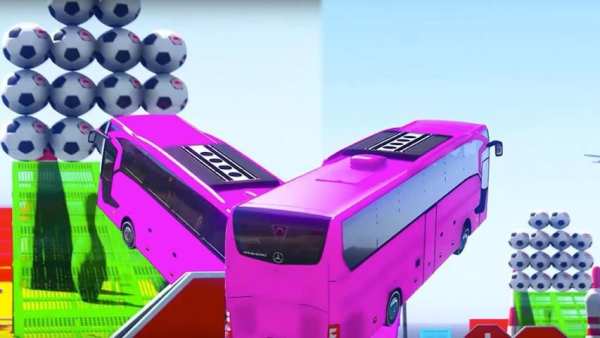 Superheroes Bus Stunts Racing screenshot 4