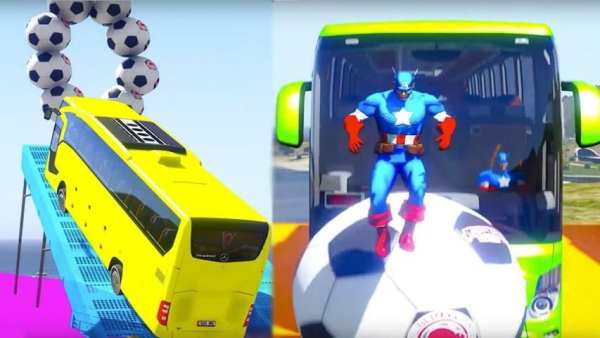 Superheroes Bus Stunts Racing स्क्रीनशॉट 5