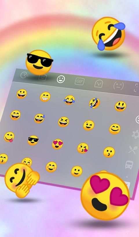 Pastel Rainbow Color Keyboard Theme 2 تصوير الشاشة
