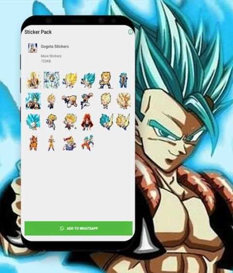 Gogeta Sticker for Whatsapp - WAStickerApps screenshot 1