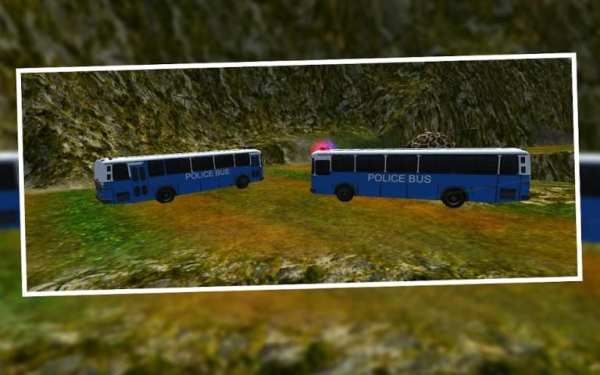 Offroad Police Bus Driving: Mountain Parking screenshot 1
