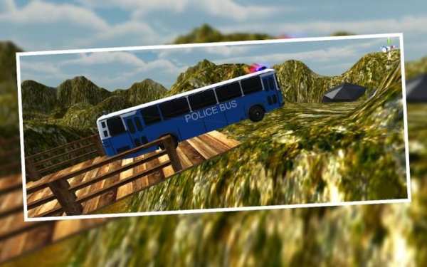 Offroad Police Bus Driving: Mountain Parking screenshot 2