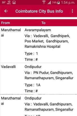 Coimbatore Bus Info screenshot 8