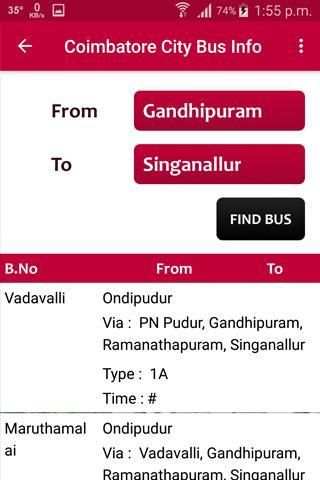 Coimbatore Bus Info screenshot 6