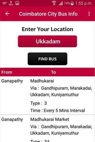Coimbatore Bus Info screenshot 4