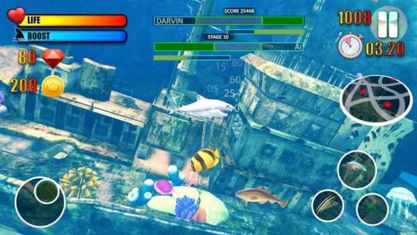 Shark Simulator Game 2019:Shark Attack 3D स्क्रीनशॉट 2