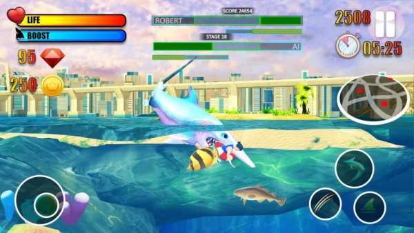 Shark Simulator Game 2019:Shark Attack 3D स्क्रीनशॉट 1
