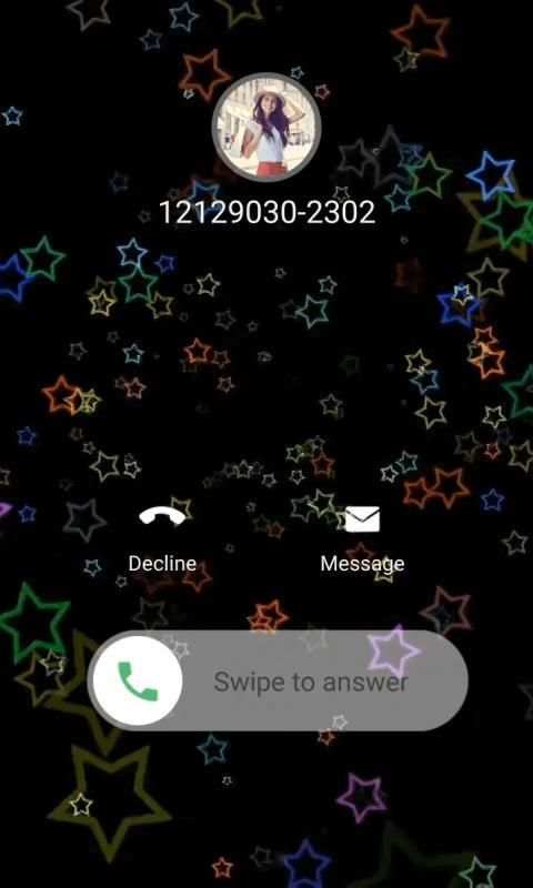 Fingerprint style call screen theme, caller ID screenshot 1