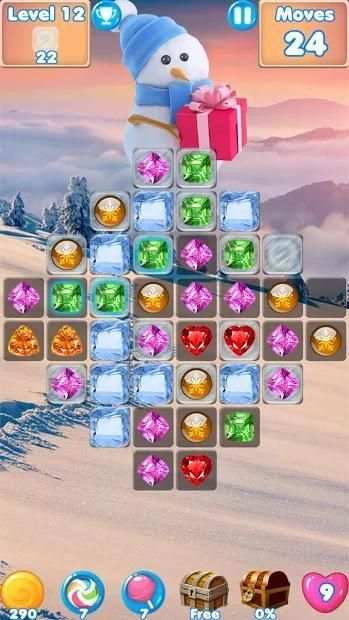 Snowman Swap - match 3 games New match 3 puzzle screenshot 2