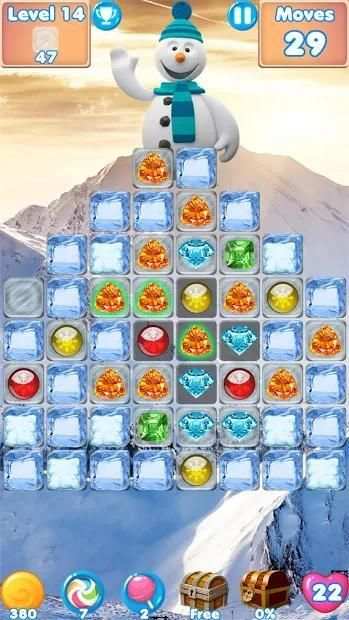 Snowman Swap - match 3 games New match 3 puzzle screenshot 1