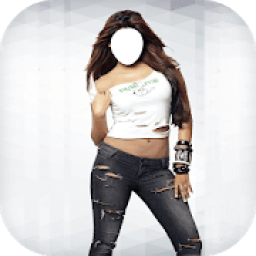 Girls Jeans Photo Suit : Girls Fashion Photo Frame icon