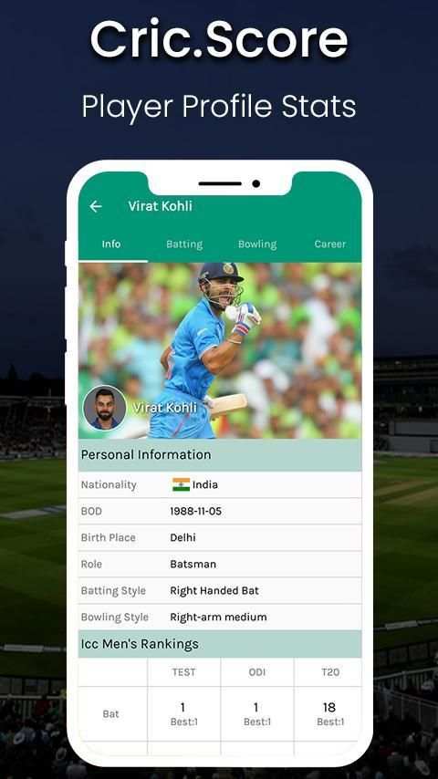 Crick.Score : Live Cricket Score & Commantry स्क्रीनशॉट 4