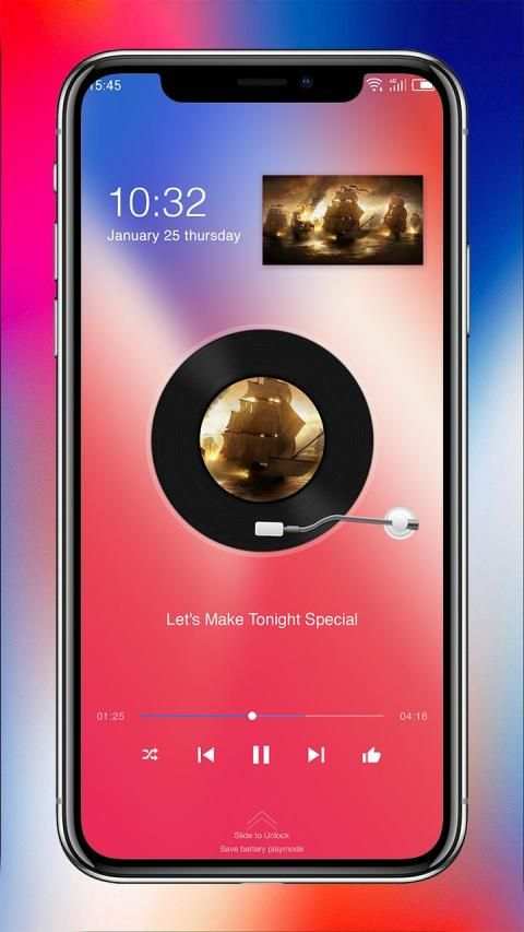 Phone X Music - Red player screenshot 2