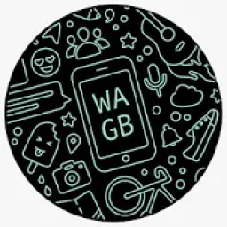 ikon WA Gb Transparan Delta Black