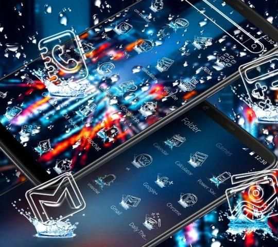 Water Drop City Launcher Theme * screenshot 2