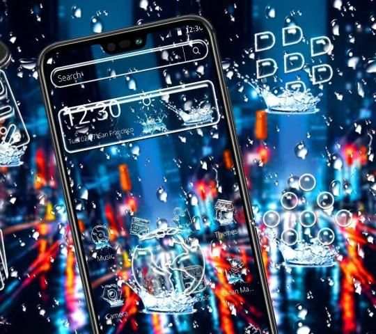 Water Drop City Launcher Theme * screenshot 1