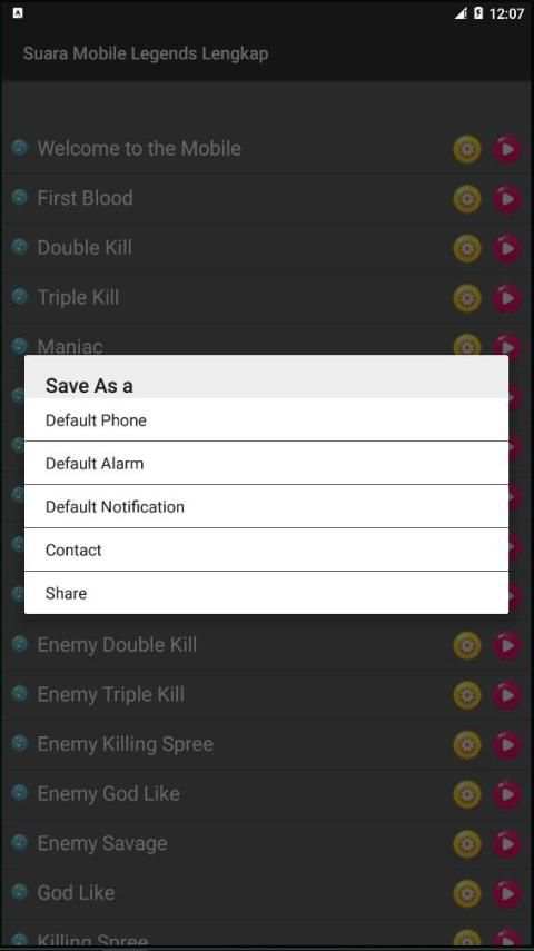 Suara Mobile Legends Lengkap screenshot 1