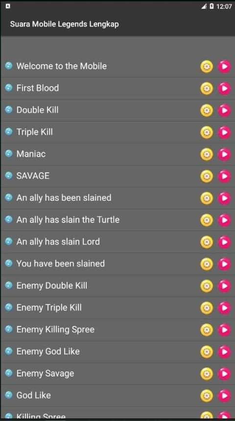 Suara Mobile Legends Lengkap screenshot 2