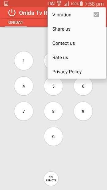 Onida Tv Remote Control स्क्रीनशॉट 2