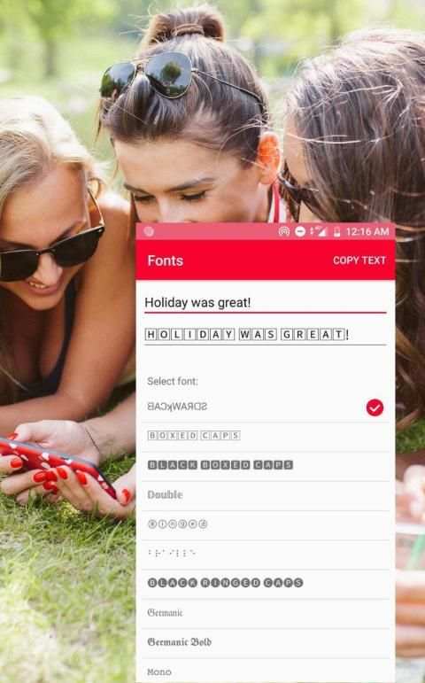 Cool Fonts for Instagram screenshot 1