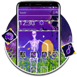 ikon Tema Tengkorak Tari Halloween