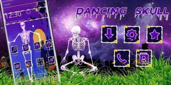 Halloween Dancing Skull Theme screenshot 1