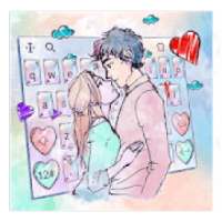 Cartoon Couple Color Painting Keyboard on 9Apps