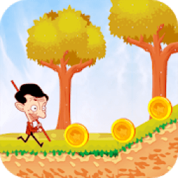 mr bean jungle Adventure Run आइकन