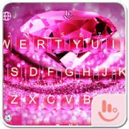 Pink Shining Diamond Keyboard Theme