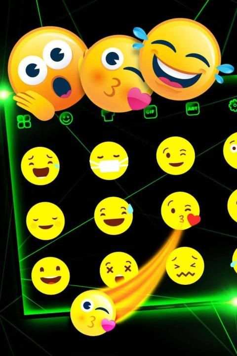 Neon Green Future Tech Keyboard स्क्रीनशॉट 3