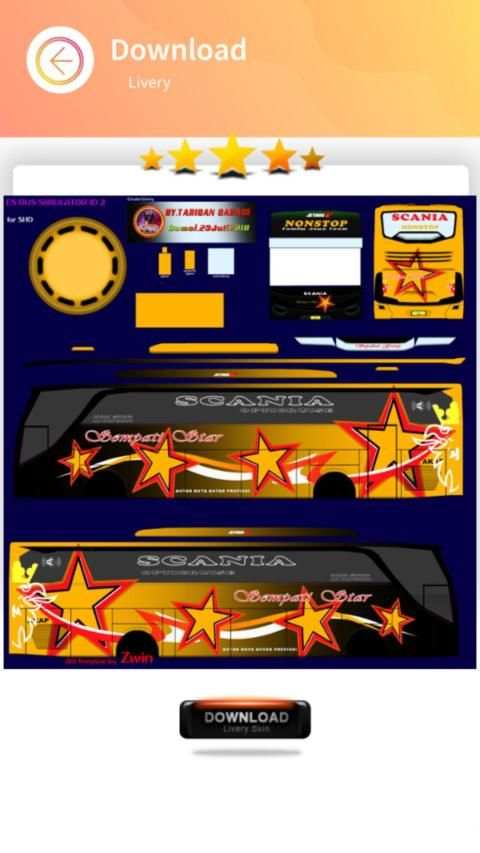 Livery Es Bus Sempati Star screenshot 9