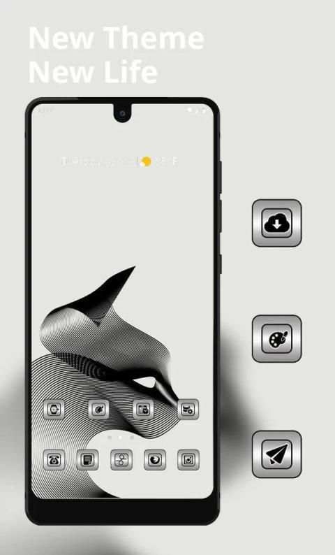 Abstract black line simple theme स्क्रीनशॉट 4