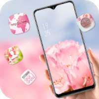 Plant bright sunny pink flower blossom theme