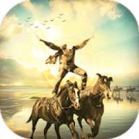 Horse With Man Photo Suit on 9Apps