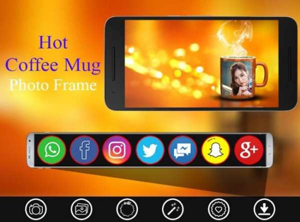 Hot Coffee Mug HD Photo Designer Frames screenshot 1