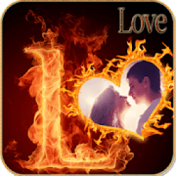 Cover art Fire Text Photo Frames आइकन