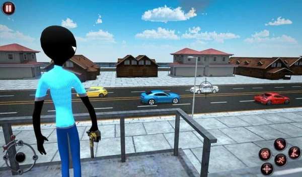 Stick Man Rope Hero - Vegas Mafia Crime City स्क्रीनशॉट 1