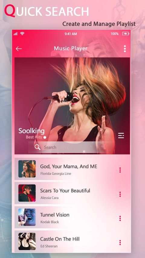 Music Player 2019 & Mp3 Player स्क्रीनशॉट 1