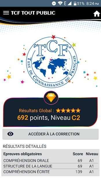 TCF TOUT PUBLIC - Test de connaissance du français screenshot 7