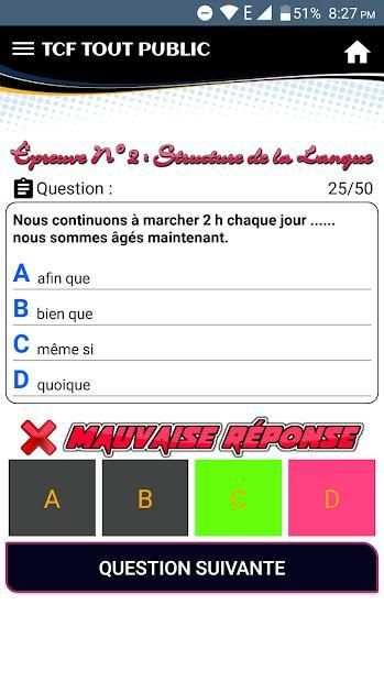 TCF TOUT PUBLIC - Test de connaissance du français screenshot 2
