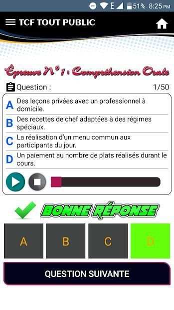 TCF TOUT PUBLIC - Test de connaissance du français screenshot 4