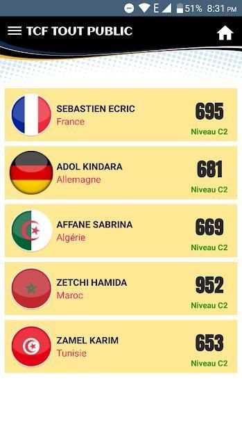 TCF TOUT PUBLIC - Test de connaissance du français screenshot 1